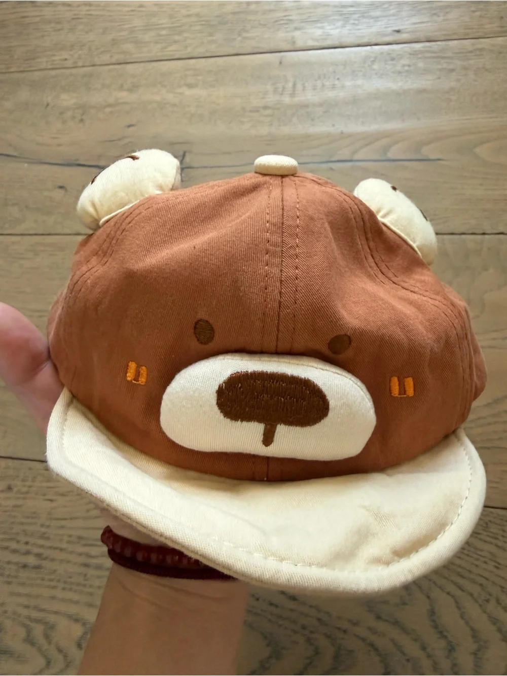 Baby Toddler Bear Baseball Cap Brown 3D Ears Adjustable Hat 6-24 Months